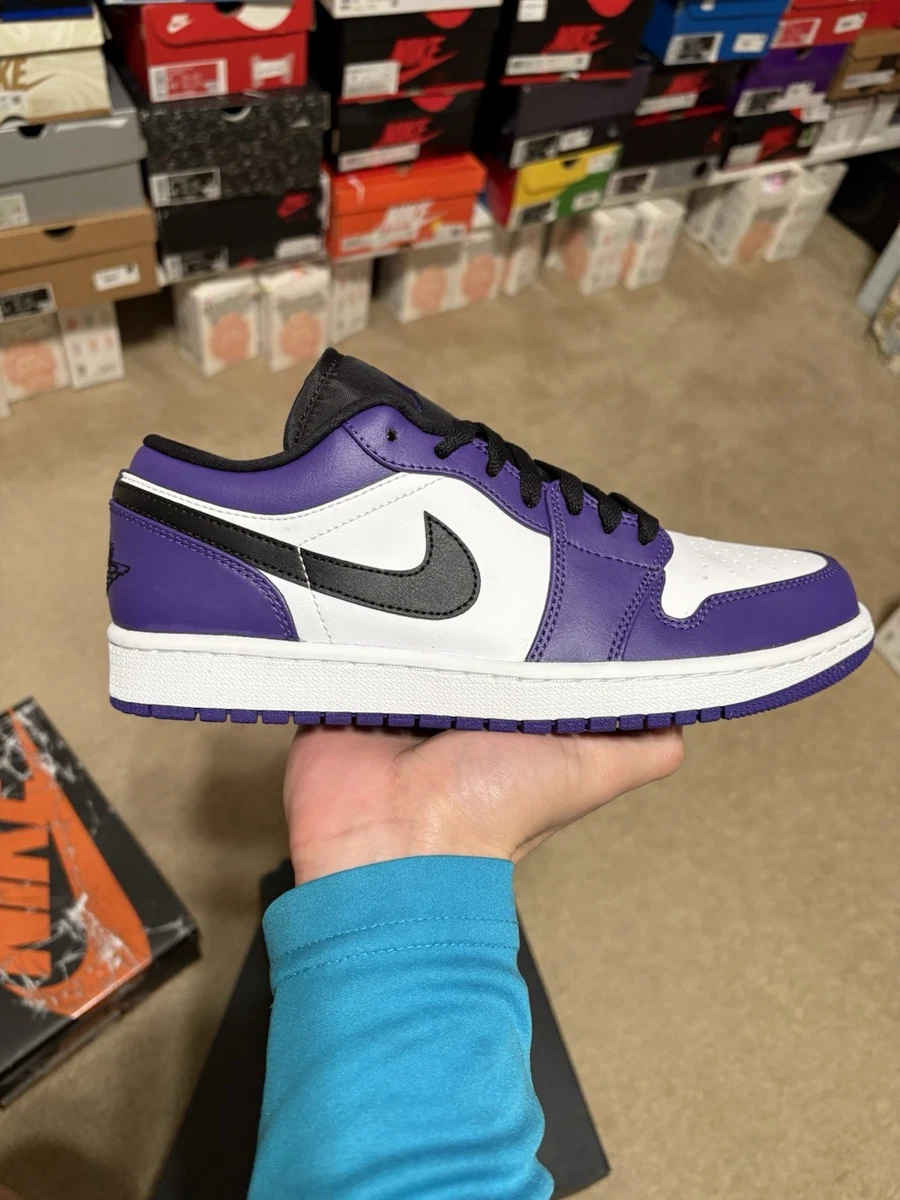 Jordan 1 Low Black/Court Purple/White for Sale | Authenticity