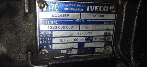 BOITE DE VITESSES MANUELLE DAILY III Furgón/ranchera familiar F1CE0481FA