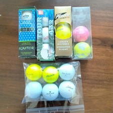 Golf Balls Nitro, Wilson Tour 432, Pinnacle 3, 2 Hawaii, bag of mixed. 17 total