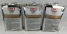Lot Of 3 Oatey 31016 1 Gal Clear Plastic Pipe Cement Damaged Cans