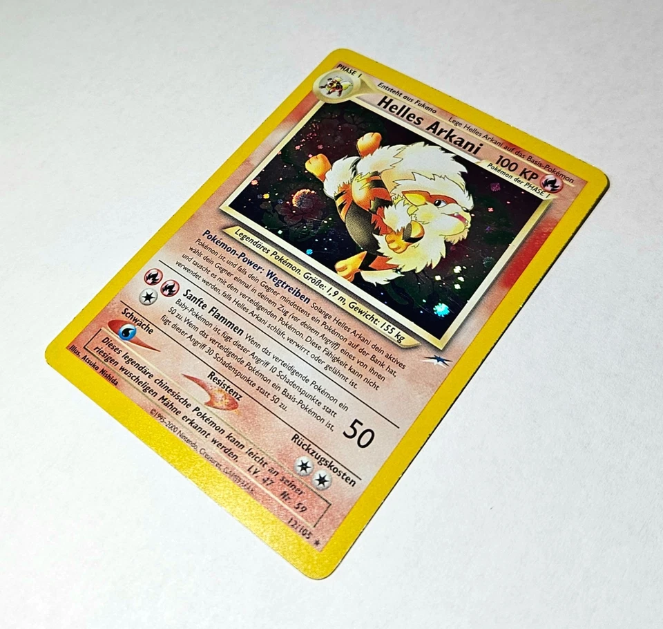 Pokémon Karte Helles Arkani 12/105 holo | Neo Destiny DE 2000 (Arcanine) Vintage - Bild 4 von 4