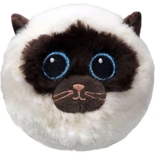 TY Beanie Bouncers - SAMMY the Siamese Cat [3 inch] - New Bouncy Toy Ball