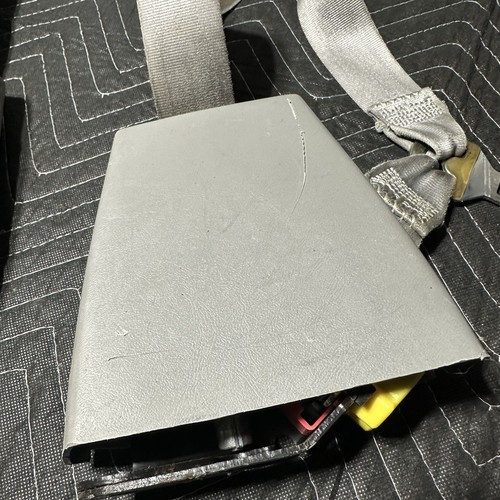 1995-1998 OBS Chevy GMC C1500 K1500 Extended Cab Front Seat Belt SET Gray OEM GM - Picture 3 of 21