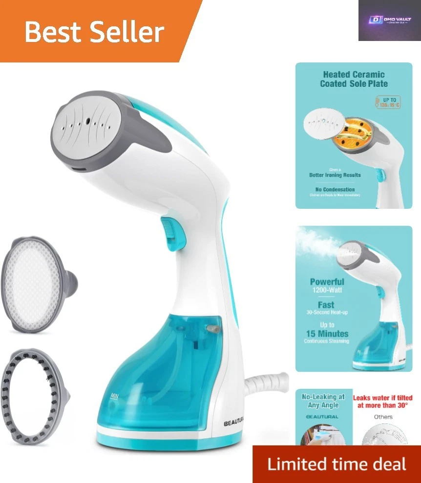 Portable Handheld Clothes Steamer - Fast 30-Second Heat-Up & Safety Features