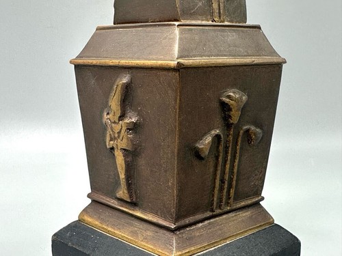 Antique Queen Of Egypt Nefertiti Bronze Sculpture Statue Woman H20.5cm - Picture 7 of 10
