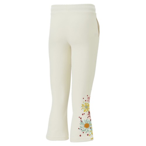 PUMA Liberty Floral Flared Pants Youth Girls White Casual Athletic Bottoms 62028 - Picture 2 of 2