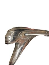 VINTAGE 1950 PONTIAC INDIAN CHIEF CHROME HOOD ORNAMENT PART # 513747 RED DOT
