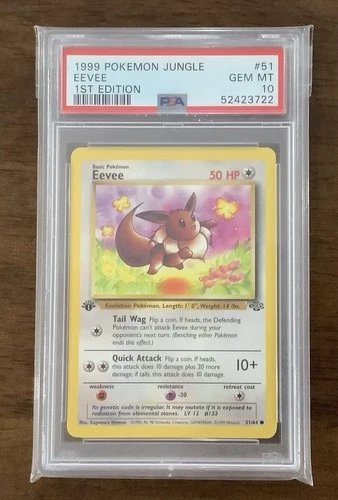 1999 Pokemon Jungle 1st Edition Eevee #51 PSA 10 GEM MINT