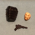 vintage G.I. GI JOE gijoe ZARTAN WEAPONS PARTS LOT face backpack gun FREE SHIP