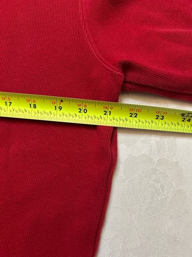 Polo Ralph Lauren Quarter Zip Pullover Size Medium RED 1980’s Tag Vintage - Picture 5 of 7