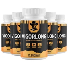 (5 Pack) VigorLong Pills for Men to Boost Male Health Performance & Vitality