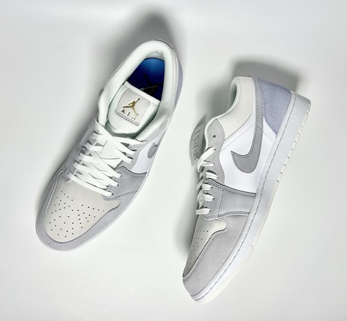 Mens Nike Air Jordan 1 Low Premium Leather Suede Paris Trainers Various Sizes - Picture 13 of 18