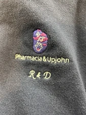 Vintage PHARMACIA & UPJOHN R & D Crewneck Sweatshirt XXL Navy Drug Co