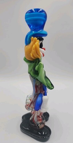 Vintage Italian Murano Glass Clown 9” Tall - Made In Italy Derpy Colorful - Picture 2 of 8