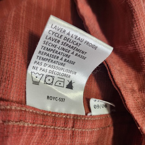 Royal Robbins Button Up With Pocket Short Sleeve Large Rust Desert Pucker Large - Picture 9 of 10