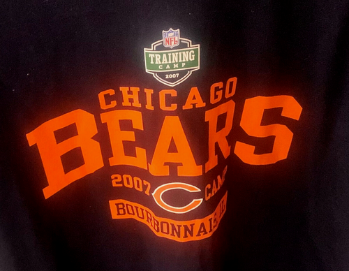 Neu XL 2007 NFL Chicago Bears Trainingslager Bourbonnais, IL marineblau mit Etikett - Bild 2 von 8