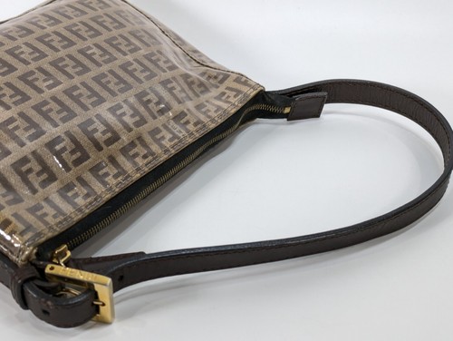 FENDI Accessory Pouch bag Purse Coated Canvas Beige - Picture 16 of 22