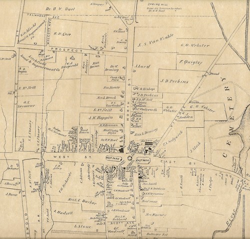 Mappe Litchfield Northfield Bantam Milton CT 1874 con nomi di proprietari di case mostrati - Foto 3 di 6
