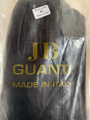 Guanti JB Guanti neri foderati in pelle cashmere fatti a mano in Italia taglia 8,5 - Foto 10 di 11