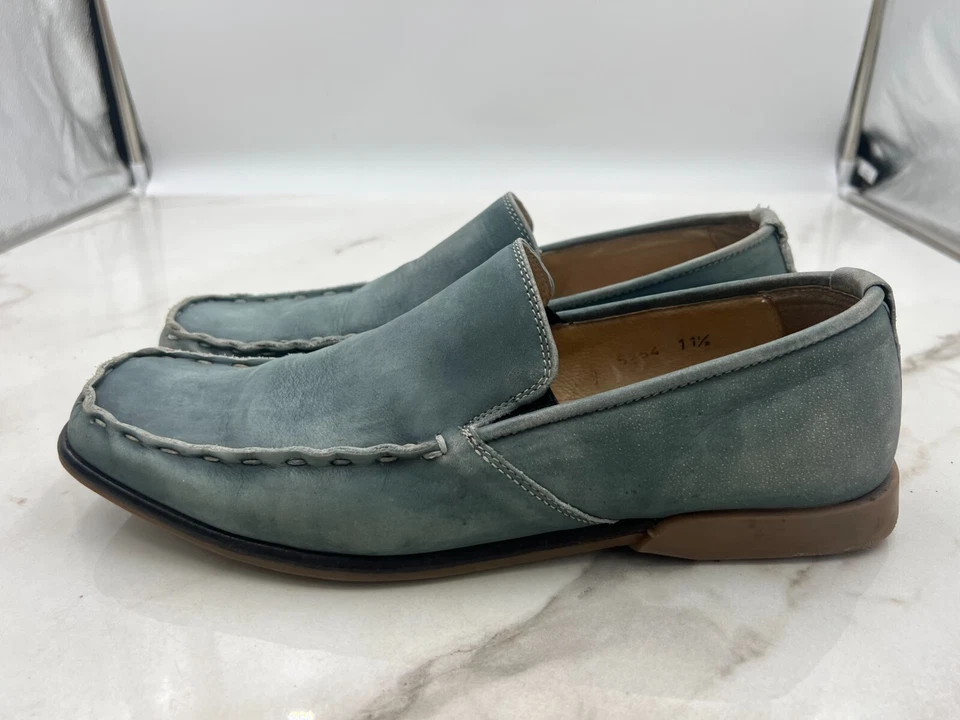 Mark Nason Zapatos Para Hombre Talla 11.5 Azul Gamuza Mocasines Vestido de Conducción Sin Cordones Foto 2 de 4