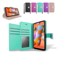 For Samsung Galaxy A11/ A115 Premium Card Holder Wallet Leather Folio Cover Case