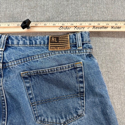 Vintage Polo Jeans Ralph Lauren Mens 36x30 Blue Baggy Relaxed Denim Medium Wash - Picture 7 of 10