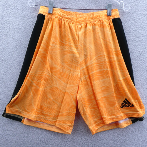 Adidas Primeblue Shorts Mens Medium Orange Polyester Soccer Gym Training Sports