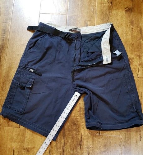 Pantalones Cortos PLUGG Hombres L Azul Marino Cinturón Utilitario Exterior Bermudas Carga Senderismo Sin Parte de Pierna - Imagen 2 de 12