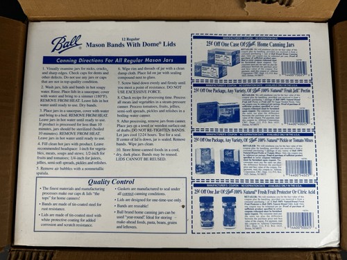 BALL One Dozen Regular Tapered Half Pint Can Or Freeze Glass Jars Made In USA - Picture 11 of 23