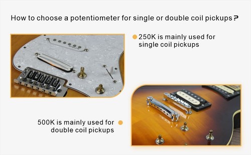 12PCS A250K+B250K Full Size Copper Long Shaft Guitar Potentiometer Pot Switch - Picture 7 of 10