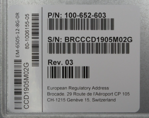 EMC Brocade 6505 24x 16Gb SFP (24-Active) FC SAN Switch EM-6505-12-8G-0R - Picture 5 of 6