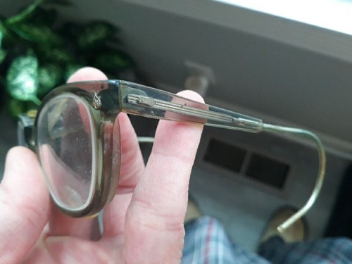 Vintage American Optical Z87 6 3/4 Mesh Side Smoke Gray Frame Safety Glasses - Picture 8 of 13