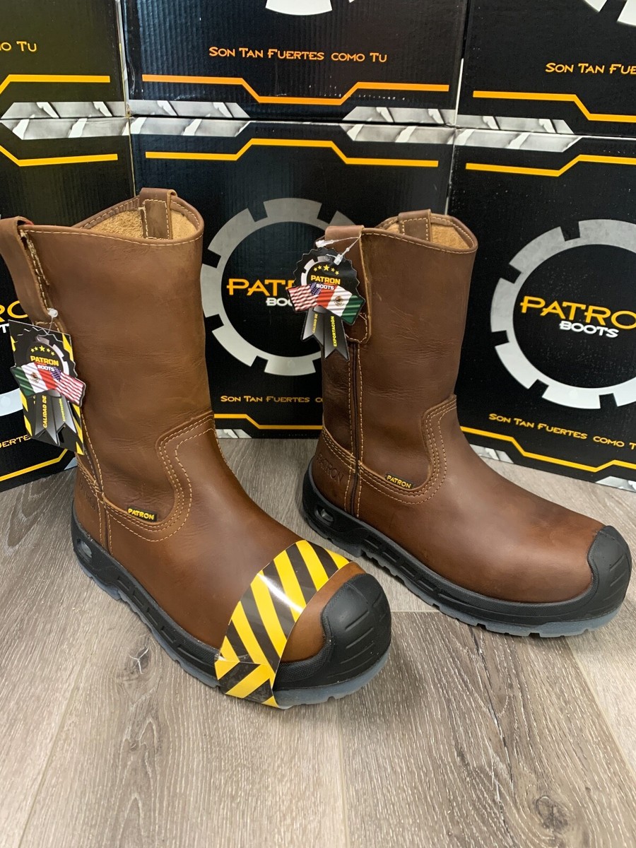 Composite toe leather boots top