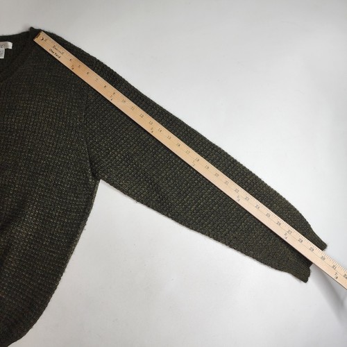 Turnbury Sweater V Neck 100% Baby Alpaca Sweater Green Soft Men's Size Large - Picture 6 of 7