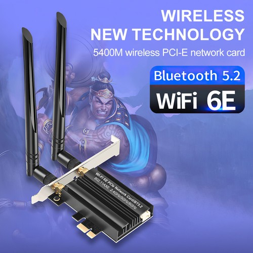 WiFi 6E AX5400Wi-Fi Adapter Tri Band 2.4G/5G/6G PCIE Network Card PC Win 10/11 - Picture 11 of 16
