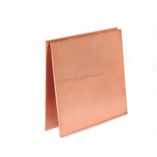 Placa de chapa de cobre puro tablero de panel de metal sólido 300x300 mm espesor 0,5 mm-6 mm - Imagen 3 de 6