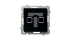 SONATA TOUCH Double stair/double cross touch switch with backlight BLACK  /T2UK