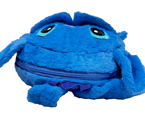 Disney Little Stitch Back pack, fur, blue, Boys/Girls, 2 zippers, lined, - Picture 7 of 14