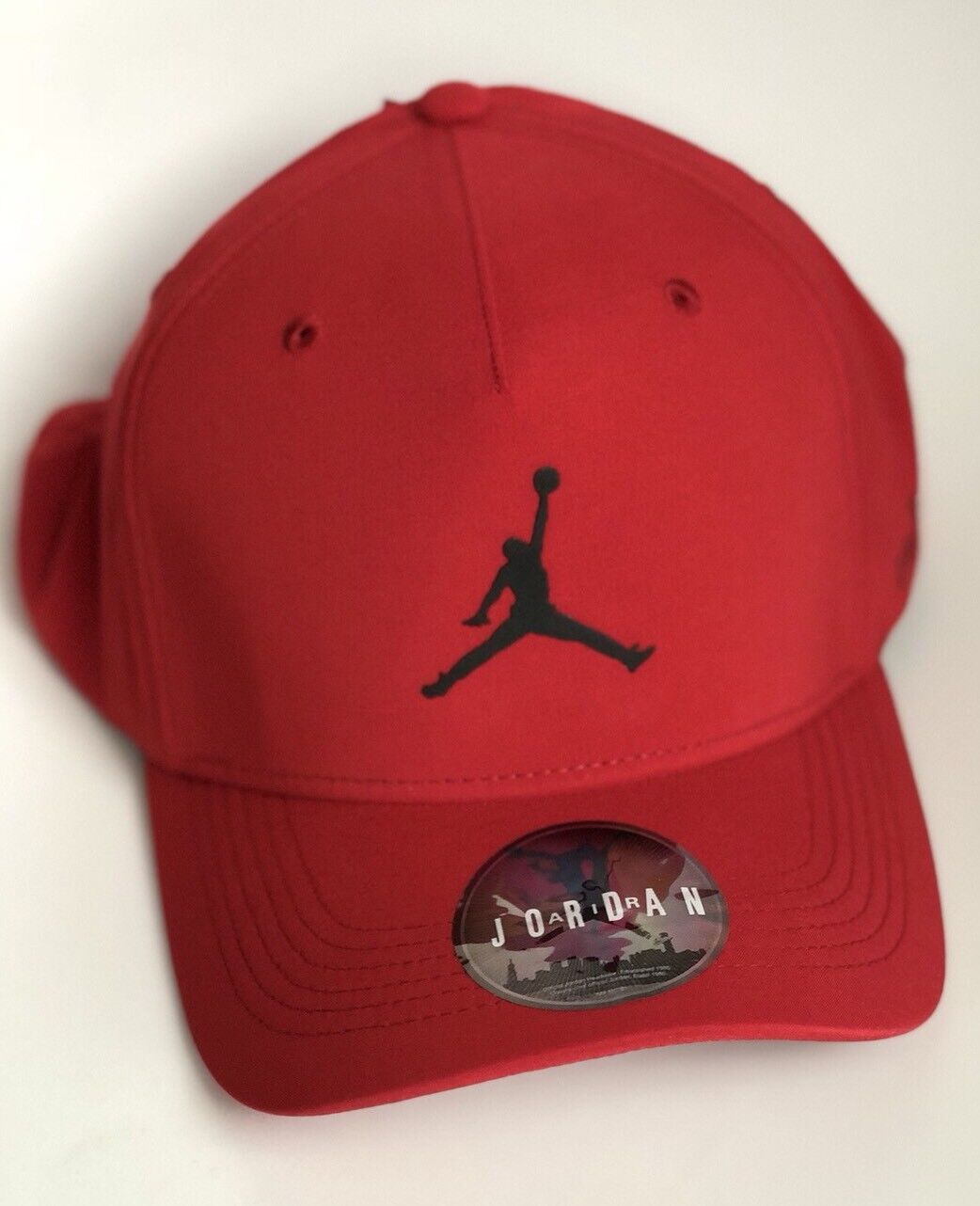 Nike Cap Jordan Classic Woven Flex-Fit Hat Jumpman Gym Red Green | eBay