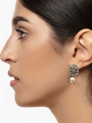 Womens Amazing Style Gold Plated Indian Fashion Earring Partywear Women Jewelry - Picture 7 of 17