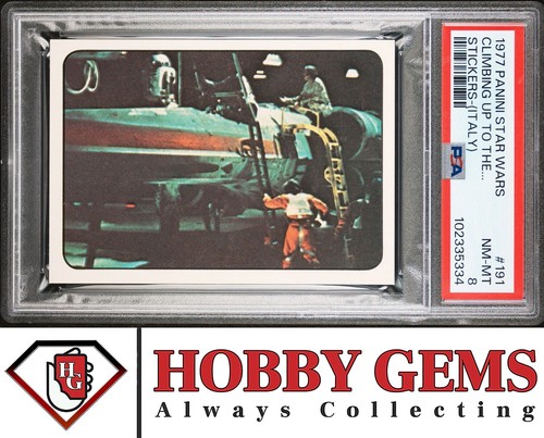 X-WING PSA 8 1977 Panini Stickers Star Wars (Italy) #191