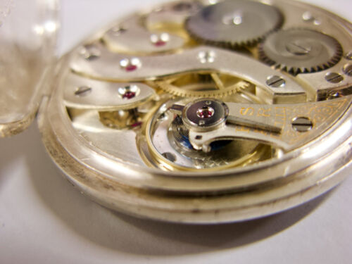 Jolie montre de poche Art Déco en argent niellé Antique Niello Niel pocket watch - Imagen 12 de 12