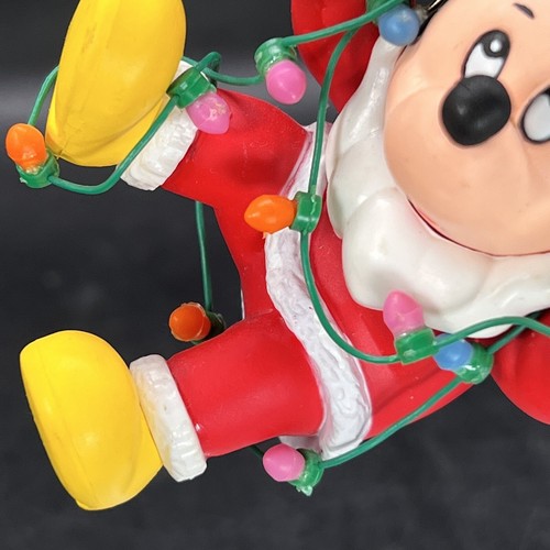Mickey As Santa With Lights Ornament Disney Christmas Holiday Grolier Vintage - Picture 3 of 8