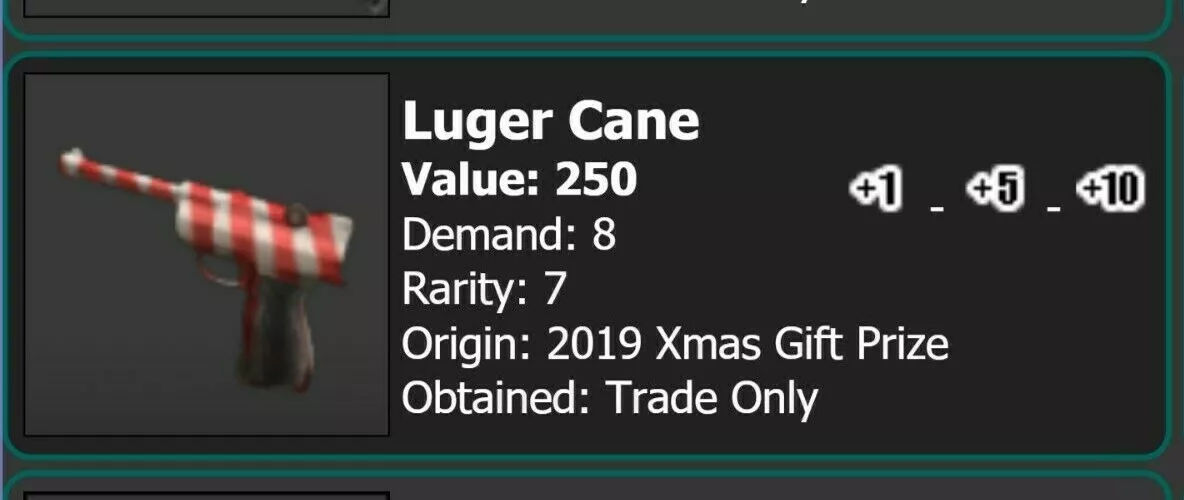 CHEAP* Roblox Mm2 Eternal cane + Luger cane Godly knife *FAST DELIVERY*