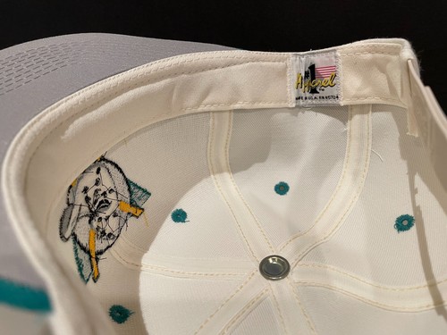 Vintage NHL ANAHEIM DISNEY MIGHTY DUCKS APPAREL #1 Snapback Hat NEW Old Stock - Picture 5 of 6