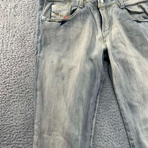 Diesel Clush Womens Jeans 28(30x29) Blue Slim Jeans Italy Distressed Low Rise - Picture 7 of 20
