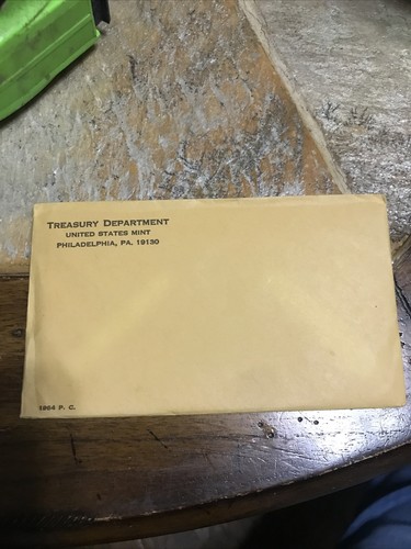 1964 Silver Proof Set with 5 Coins Original US Mint Unopened Original Envelope