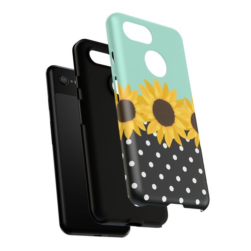 Custodia telefono resistente blu a pois girasoli per iPhone, Samsung Galaxy, Pixel - Foto 161 di 264