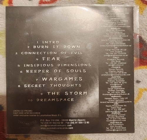 Sencirow Perception Of Fear Promo CD - Picture 2 of 3