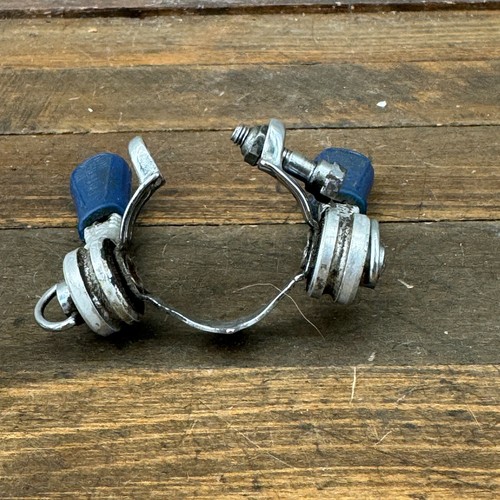 Vintage Campagnolo Patent Shifters Blue Down Tube Shift Lever Cable Guide PARTS - Afbeelding 8 van 15